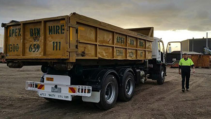 Skip Hire Truck in Yarraville